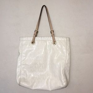 Michael Kors White Tote Purse